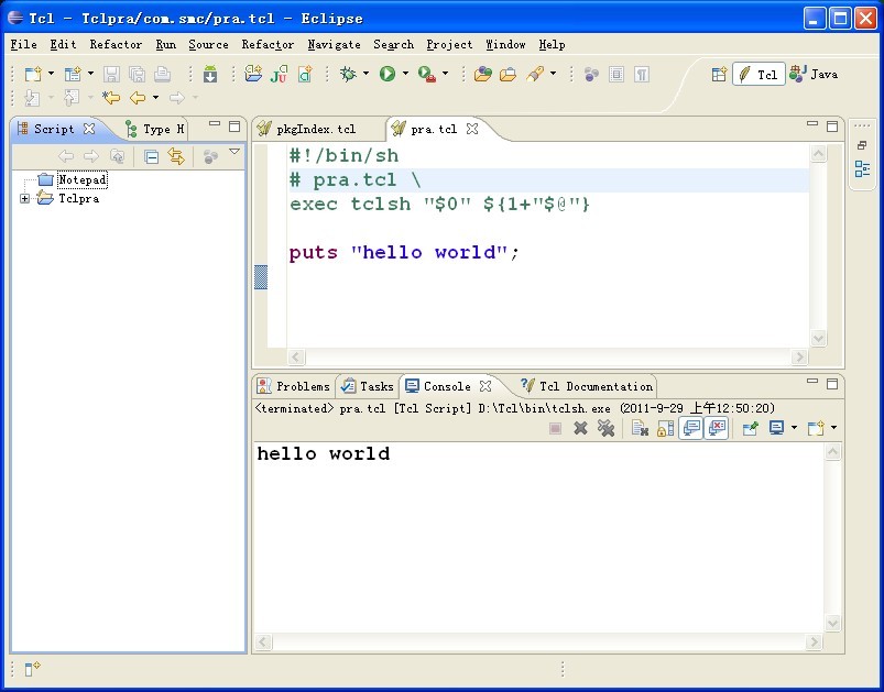 Eclipse中Tcl环境搭建_Configuring Eclipse as TCL/TK IDE