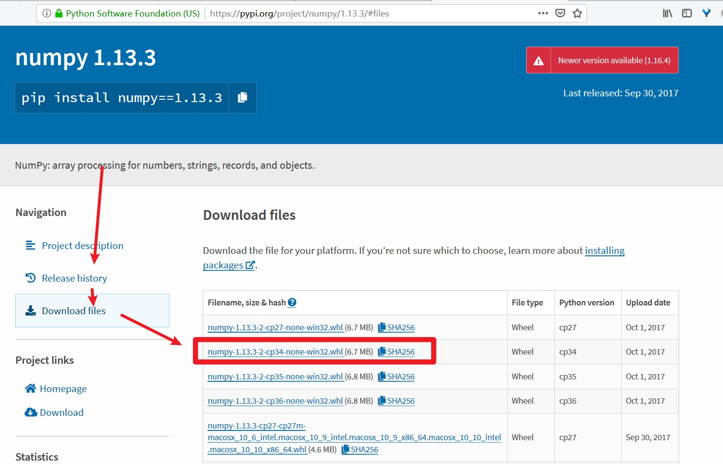 numpy_download