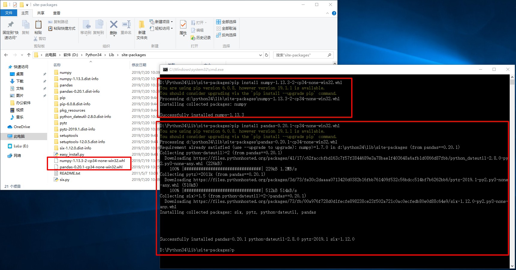 successfully_install_numpy_pandas